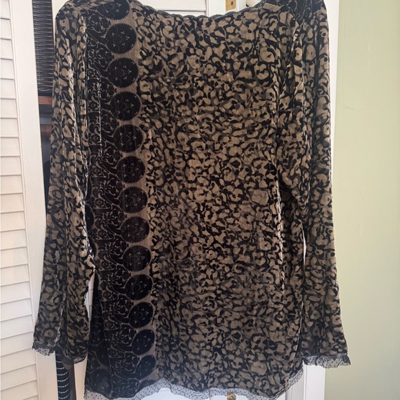 Johnny Was Black and Brown Patterned Blouse - Picture 2 of 3